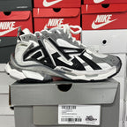 Balenciaga chunky sneakers, gray and white with black overlays and white laces