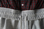 Balenciaga gray sweat shorts with gathered elastic waistband and drawstring