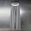 Grey Balenciaga sweatpants with elastic waistband and wide relaxed legs