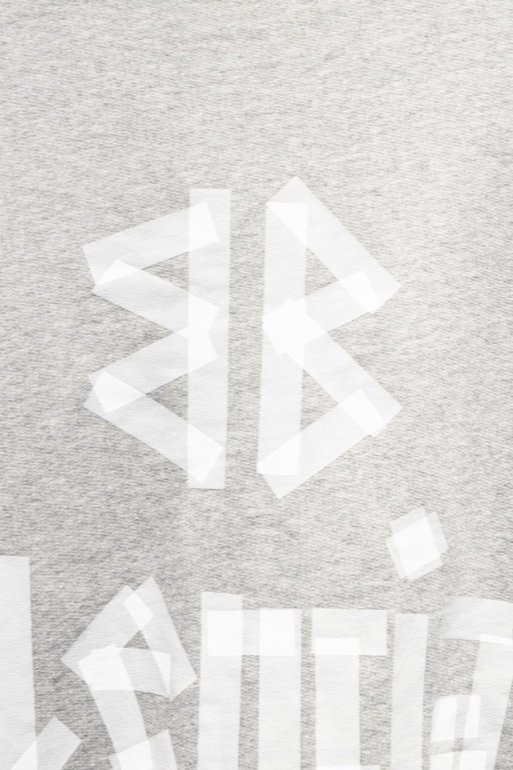 Balenciaga crewneck sweatshirt logo detail in white on light gray fabric