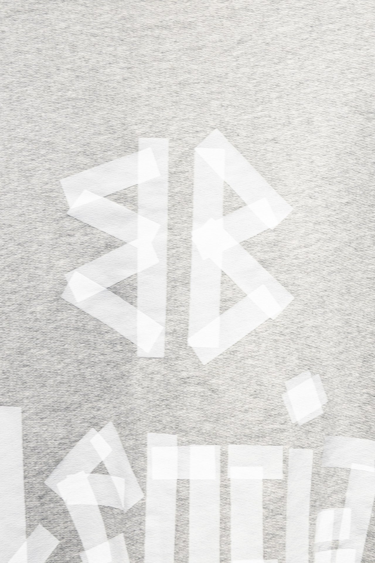 Balenciaga crewneck sweatshirt logo detail in white on light gray fabric