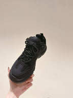 Dior unisex black sneaker profile, lace-up with logo patch and rubber outsole