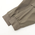 Stone Island bomber jacket sleeve and ribbed cuff in olive with gathered elastic hem