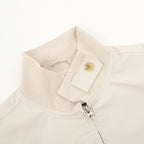 Stone Island jacket collar with button placket and visible zipper
