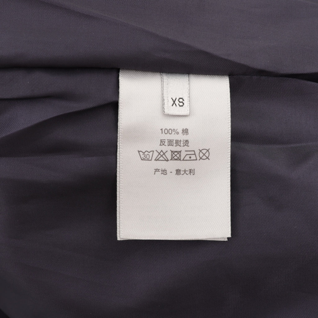 Dior jacket size label X8 with fabric and care information
