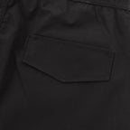 Black cargo shorts with rectangular side pocket