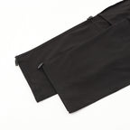 Black cargo shorts with side zip detail and cargo pocket