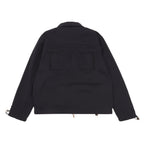 Dior long-sleeve jacket back with full zipper and embossed logo detail