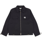 Dior long-sleeve jacket with full zipper, point collar, and flap chest pockets