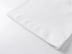 White T-shirt sleeve hem with visible stitching detail