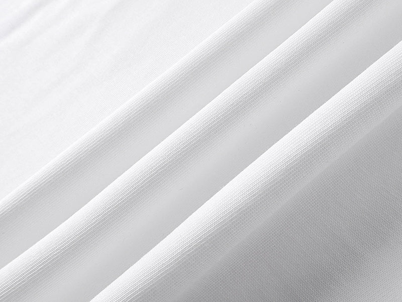 White T-shirt fabric texture with fine knit weave