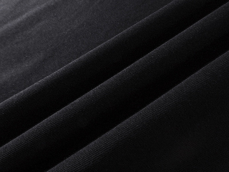 Black T-shirt fabric texture close-up