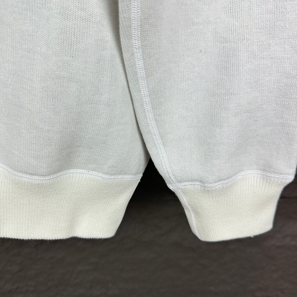 Dior white hoodie hem and cuffs with ribbed knit cuffs