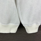 Dior white hoodie hem and cuffs with ribbed knit cuffs