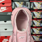 Pink Balenciaga unisex sneaker inside opening with stitched Balenciaga logo