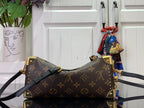 Louis Vuitton monogram hobo bag with gold hardware and adjustable shoulder strap
