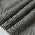 Stone Island gray knit sweater ribbing on sleeve cuff and hem detail
