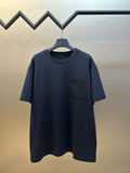 Louis Vuitton dark navy short-sleeve T-shirt with chest pocket