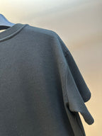 Louis Vuitton T-shirt back shoulder and sleeve seam detail, dark fabric