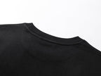 Black Gucci short-sleeve T-shirt crew neck with rib trim