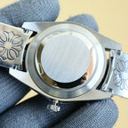 Rolex Oyster Perpetual watch case with brushed bezel and crown knob