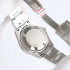 Rolex Oyster Perpetual watch back view with textured caseback and bracelet