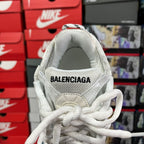 White sneaker heel with BALENCIAGA lettering and padded collar