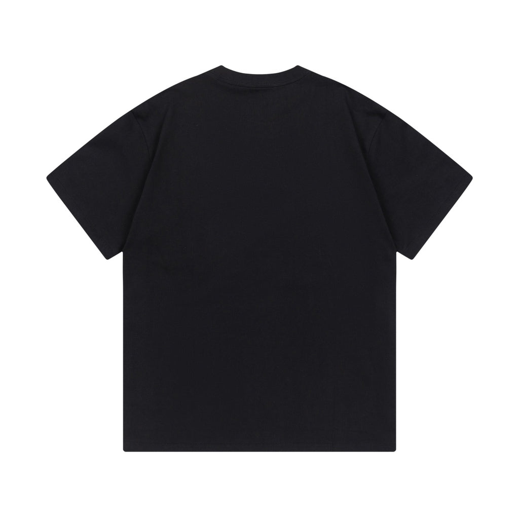 Black Gucci T-shirt back view, plain crew neck with short sleeves