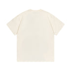 Cream Gucci T-shirt back, plain crew neck
