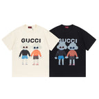 Pack of two Gucci T-shirts: white and black, each with two-bear GUCCI graphic