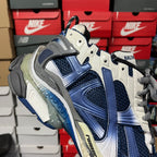 Balenciaga unisex running shoes, blue and white overlays with gray lace-up closure
