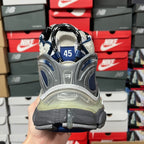 Balenciaga unisex running shoes, rear view with size tag '45' and blue accents