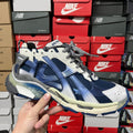 Balenciaga unisex running shoes, blue and white mesh with lace-up front