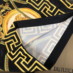 Versace swim shorts with Greek key pattern and light inner lining panel at waistband