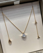 Bvlgari Accessories gold-tone necklace set with pavé crescent pendants