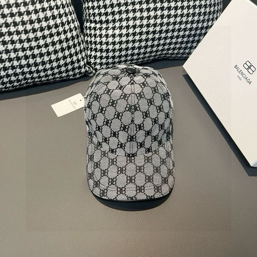Baseball cap with allover logo jacquard and curved brim, dark underside