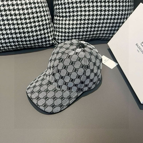 Balenciaga baseball cap in dark and light logo jacquard, curved brim