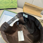 Gucci cap interior with black lining and size/brand tags