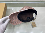 Burberry baseball cap interior, pink TB print lining and black inner panel