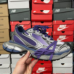 Balenciaga unisex sneakers in purple and gray with purple lace-up design
