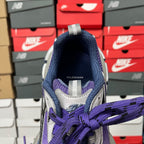 Balenciaga unisex sneaker heel with branded label and purple laces
