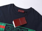 Gucci short-sleeve T-shirt neck and logo graphic with hangtag