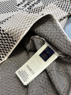 Louis Vuitton check-pattern knit T-shirt inner neck with size and care labels