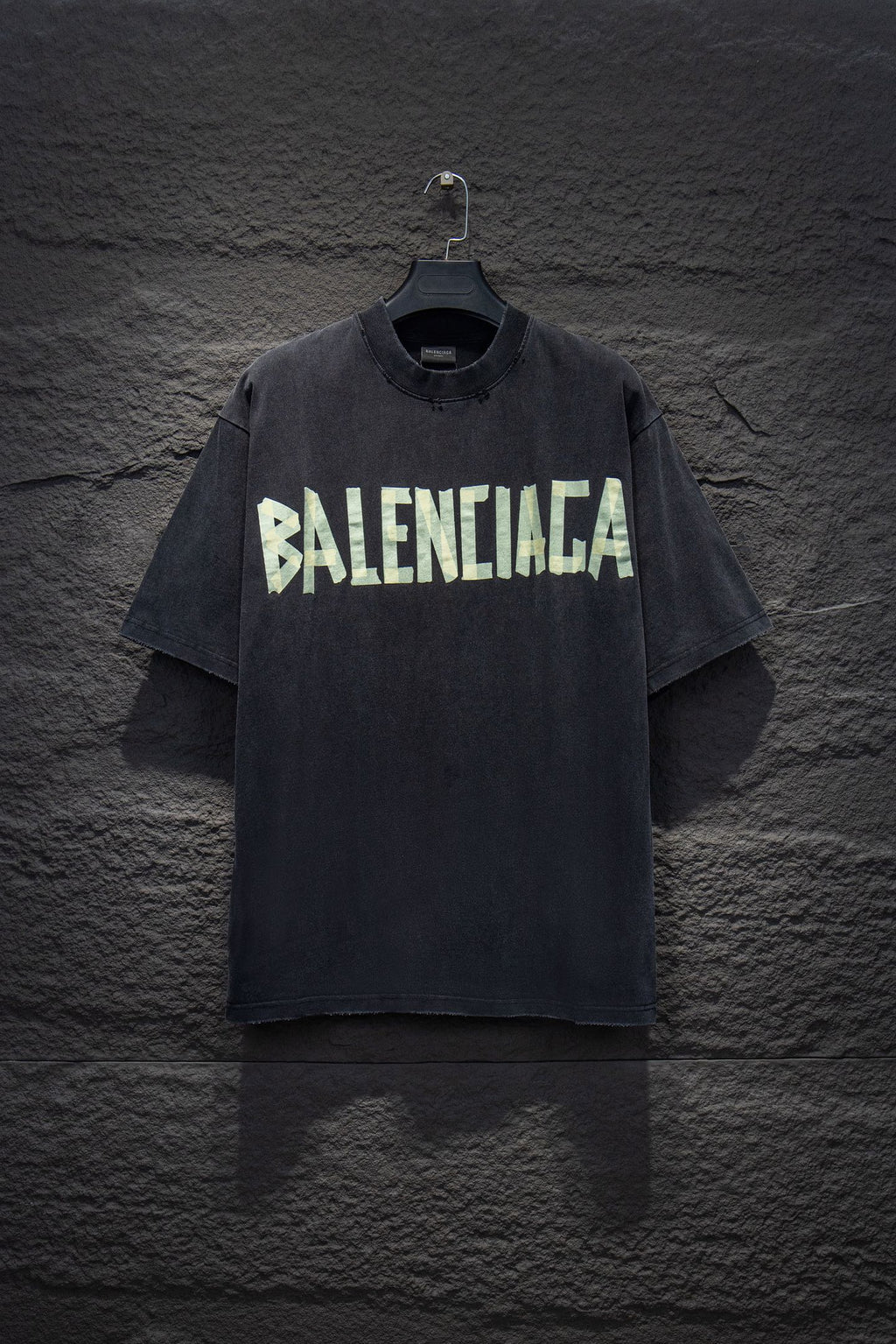 Balenciaga black T-shirt with large BALENCIAGA logo print