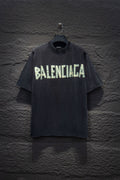 Balenciaga black T-shirt with large BALENCIAGA logo print