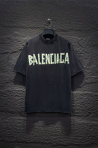 Balenciaga black T-shirt with large BALENCIAGA logo print