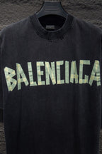 Balenciaga black T-shirt with large multicolor BALENCIAGA graphic