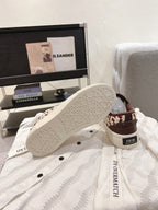 Dior unisex sneakers outsole view, patterned tread on white rubber sole