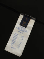 Black T-shirt with interior fabric care tag