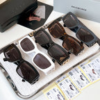 Assorted EB logo sunglasses set with square dark lenses and mixed frames